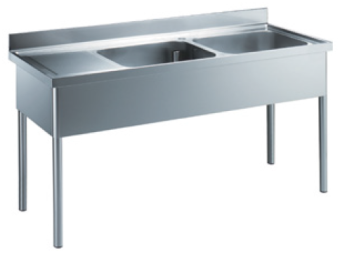 Ванна моечная 2-гнездовая с рабочей поверхностью Electrolux 133571 (LG1826SXE) в ШефСтор (chefstore.ru)
